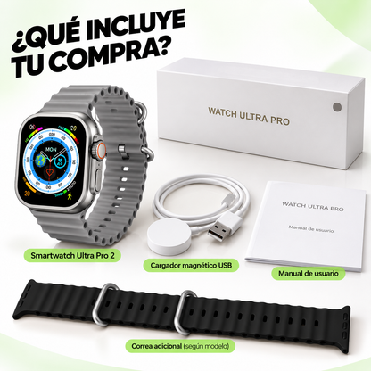 ⌚ Smartwatch Ultra Pro 2 + Caja y Carregador + Correa Extra Negra!