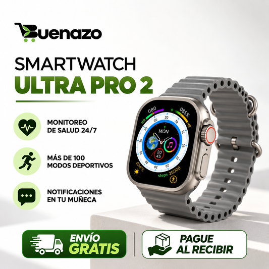 ⌚ Smartwatch Ultra Pro 2 + Caja y Carregador + Correa Extra Negra!